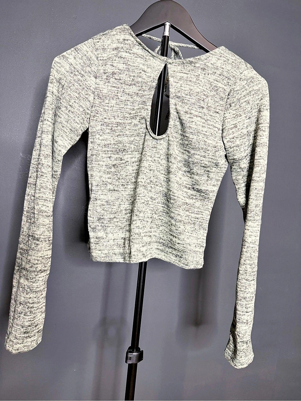 Made With Love Long Sleeve Crop Top in Sage NWOT